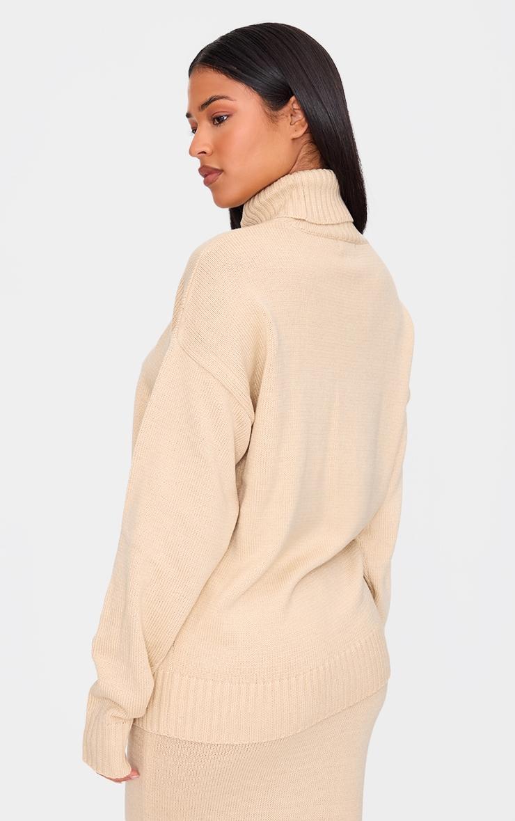 Tall Stone Soft Knit Roll Neck Oversized Sweater Product Image