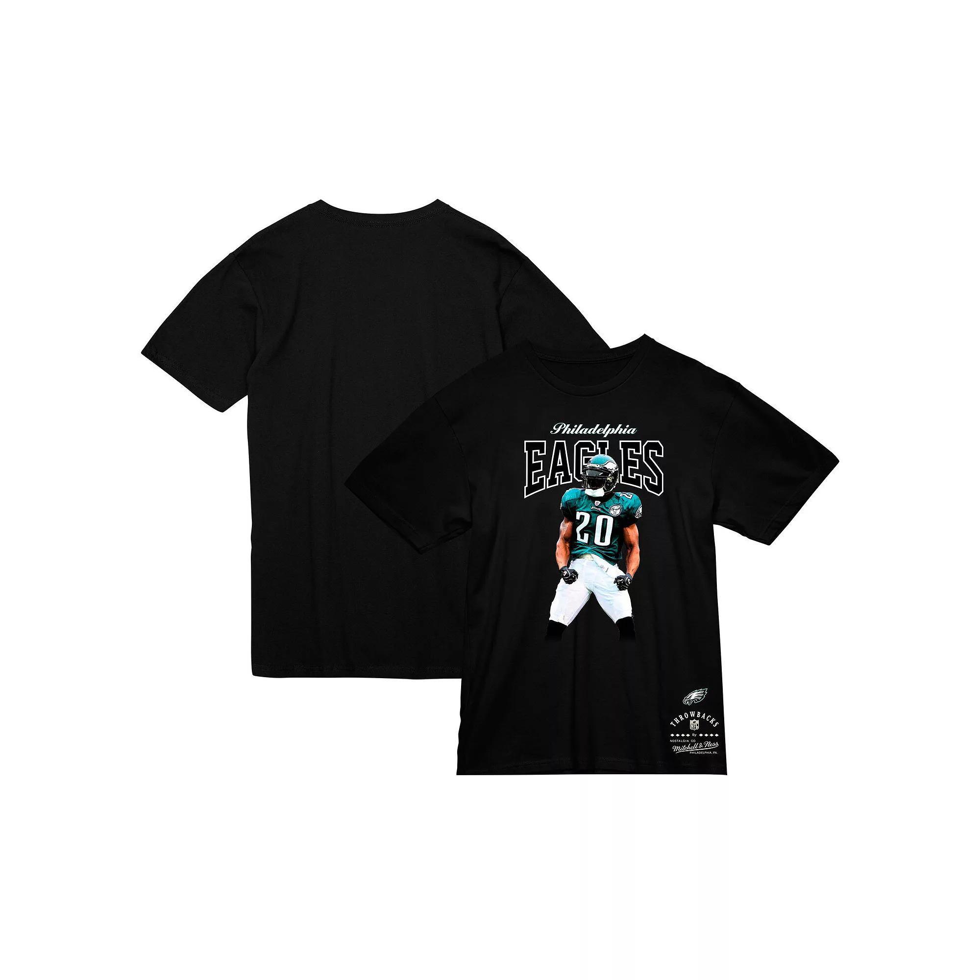 Men's Mitchell & Ness Brian Dawkins Black Philadelphia Eagles Sideline Retired Player T-Shirt,  Product Image
