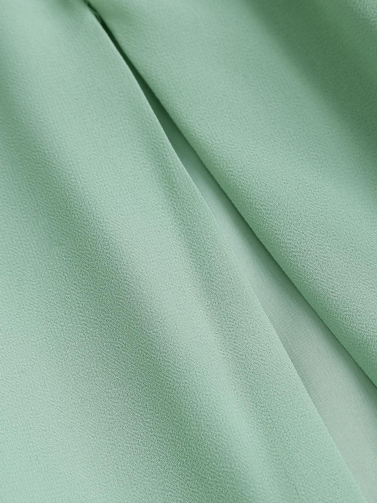 Green A-Line Backless Slip Maxi Dress Product Image