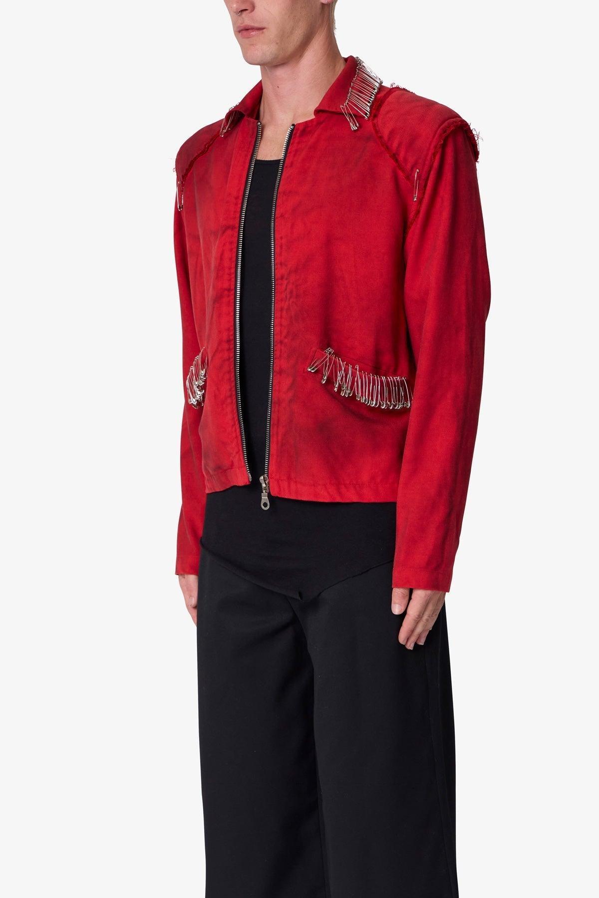 Safety Pin Jacket - Red Product Image