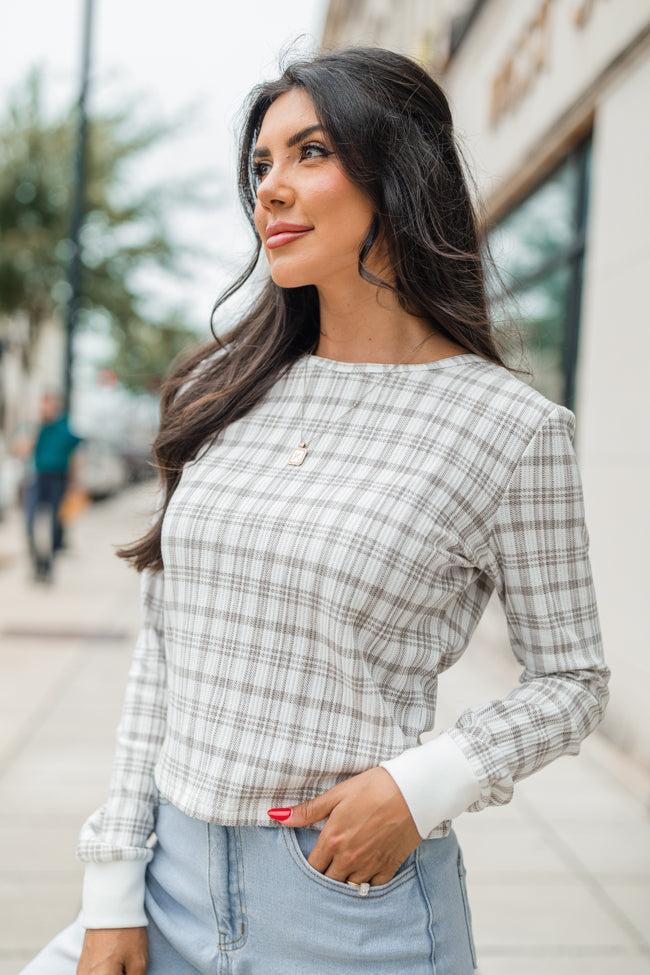 Layers Of Love In Plaid To Be Here Waffle Layering Top Product Image