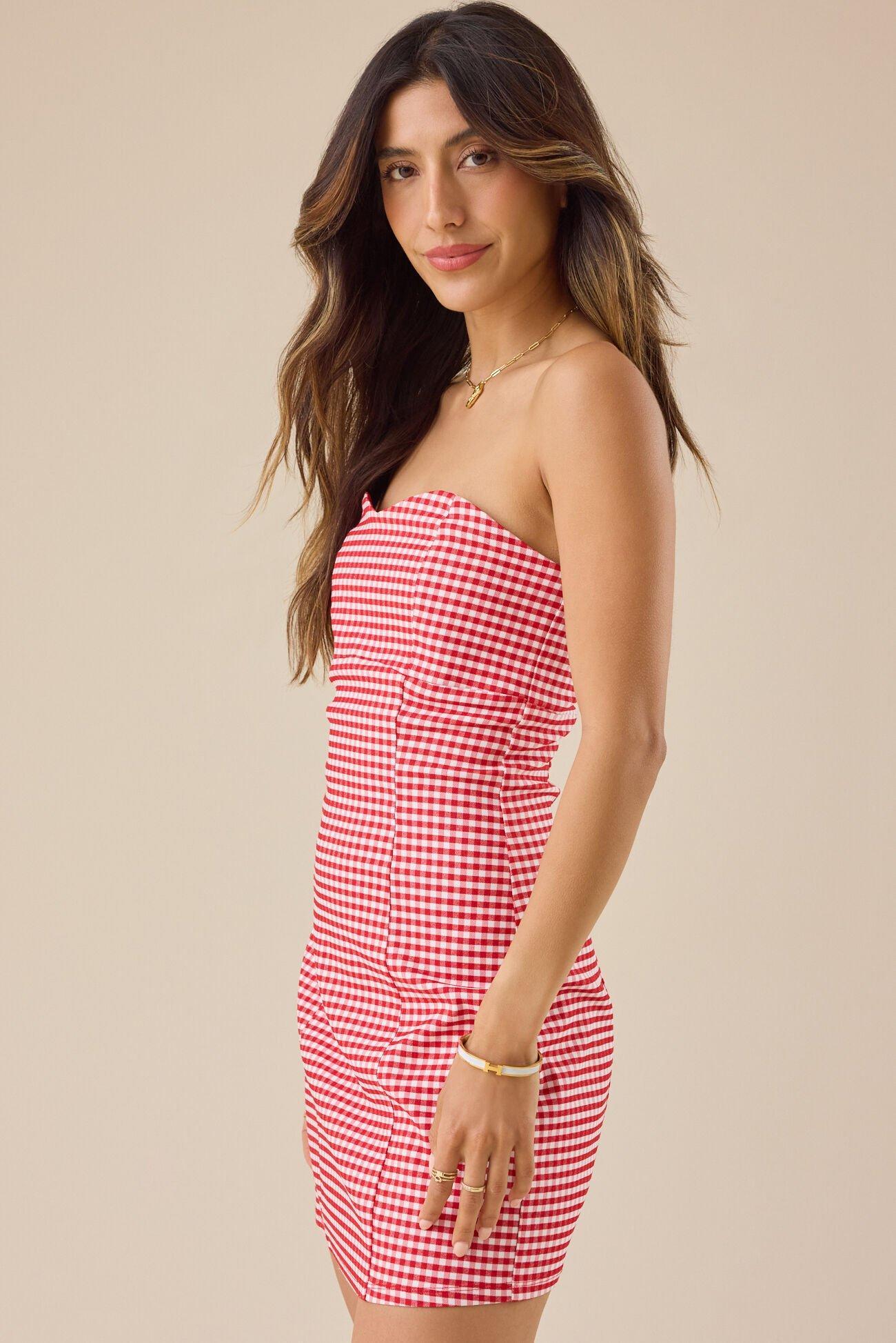 Ruby Gingham Mini Dress Product Image