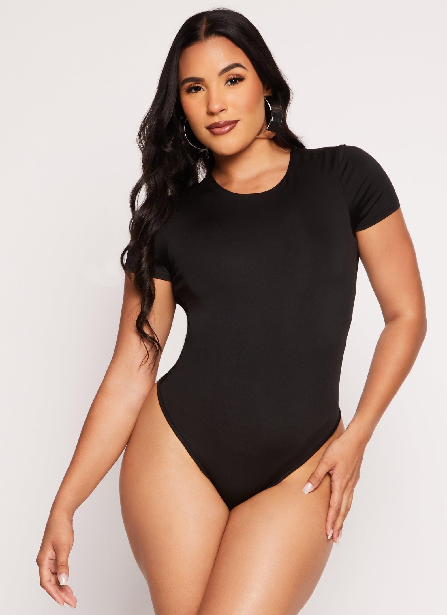 Womens Daisy Double Lined Crew Neck Bodysuit Product Image