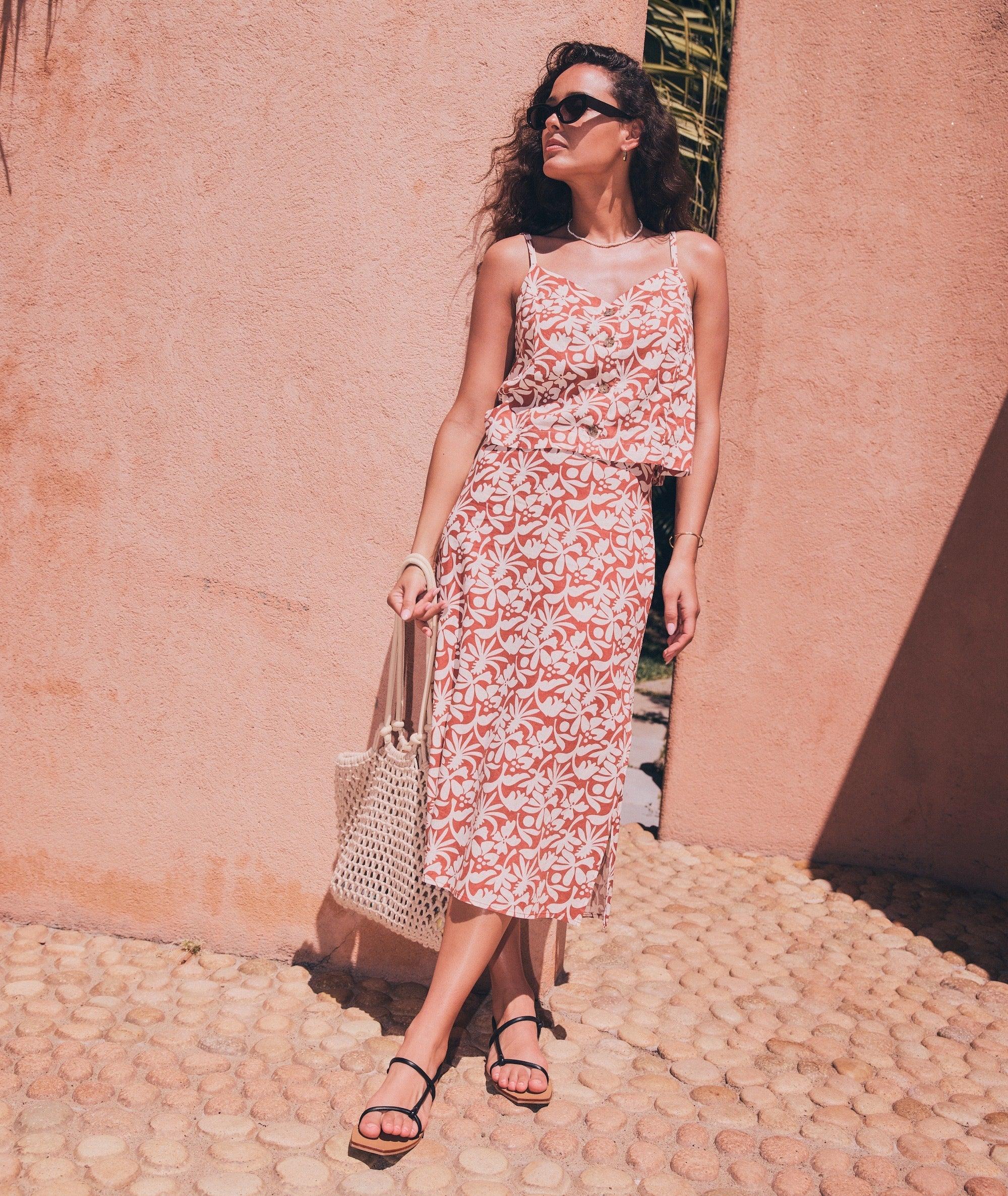 Ryan Slip Midi Skirt Product Image