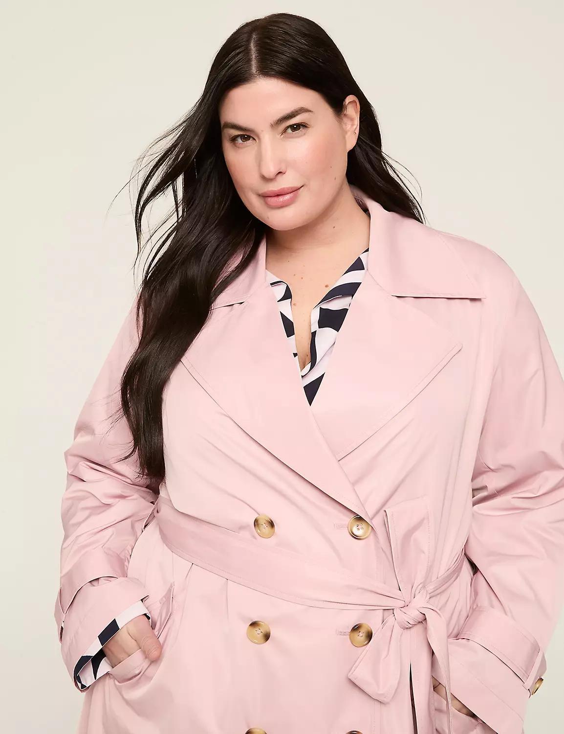 Pink Lightweight Trench Coat Product Image