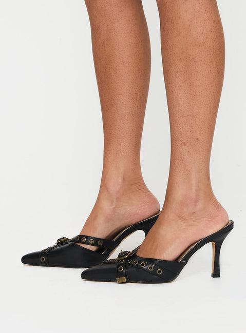 Compelling Pointed Toe Heels Black Product Image