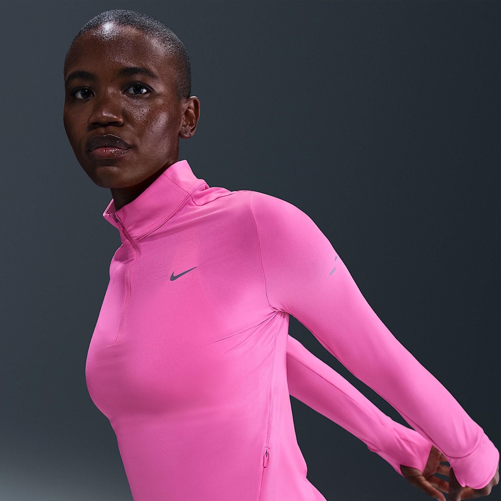 Nike Womens Swift Dri-FIT UV 1/4-Zip Running Top | HQ0499-036 Product Image