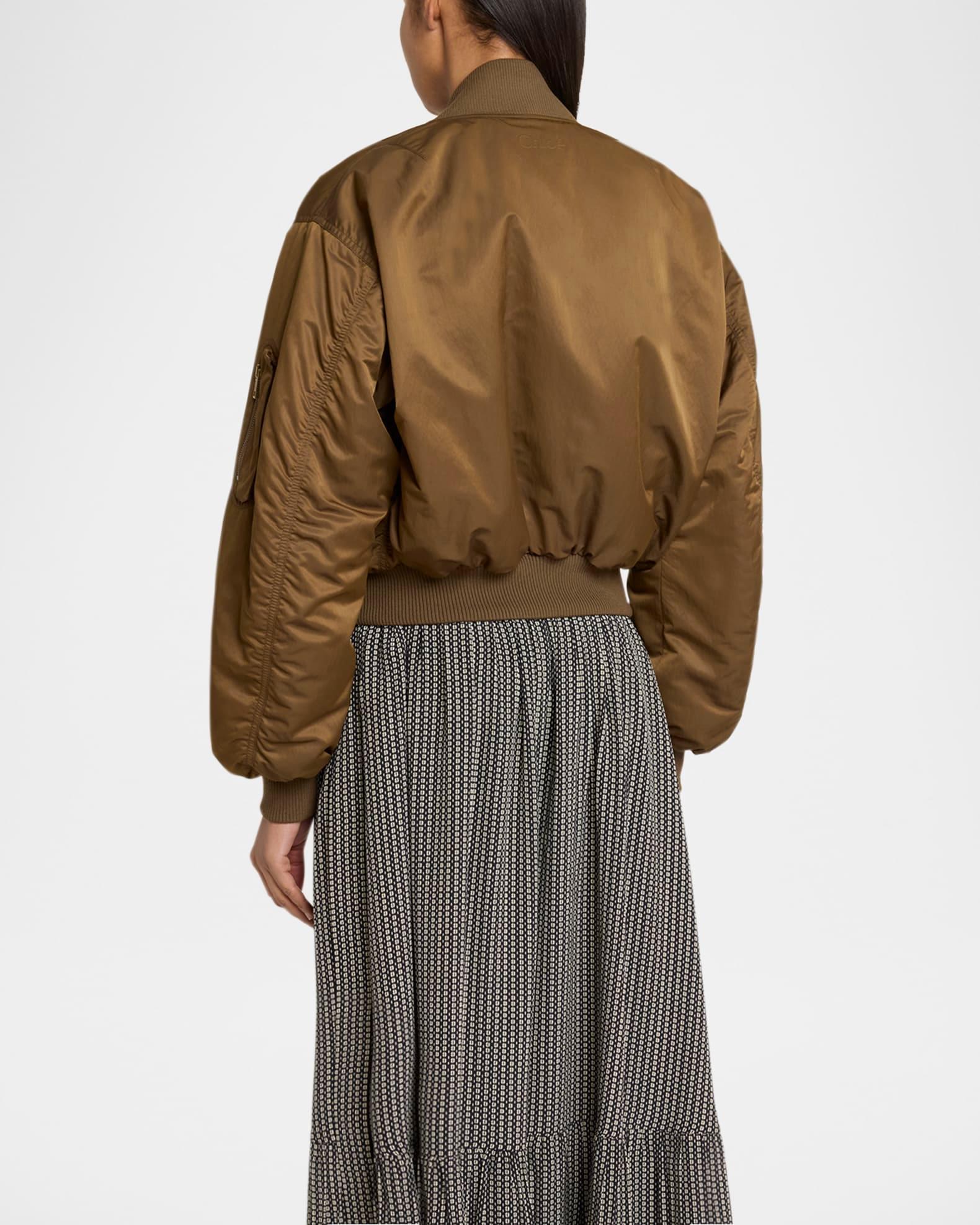 V-Neck Bomber Jacket Product Image