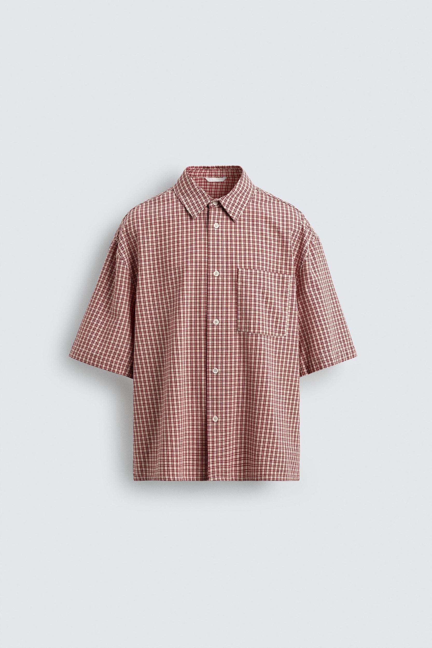 RELAXED FIT PLAID SHIRT Product Image