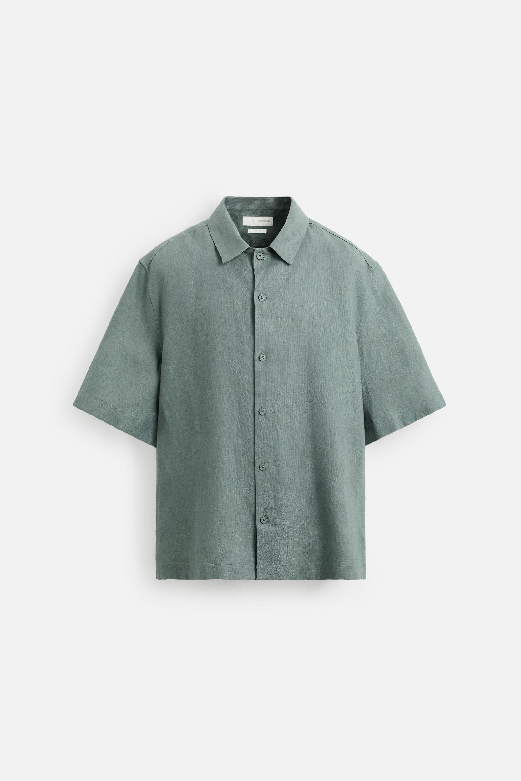 100% LINEN RELAXED FIT SHIRT Product Image