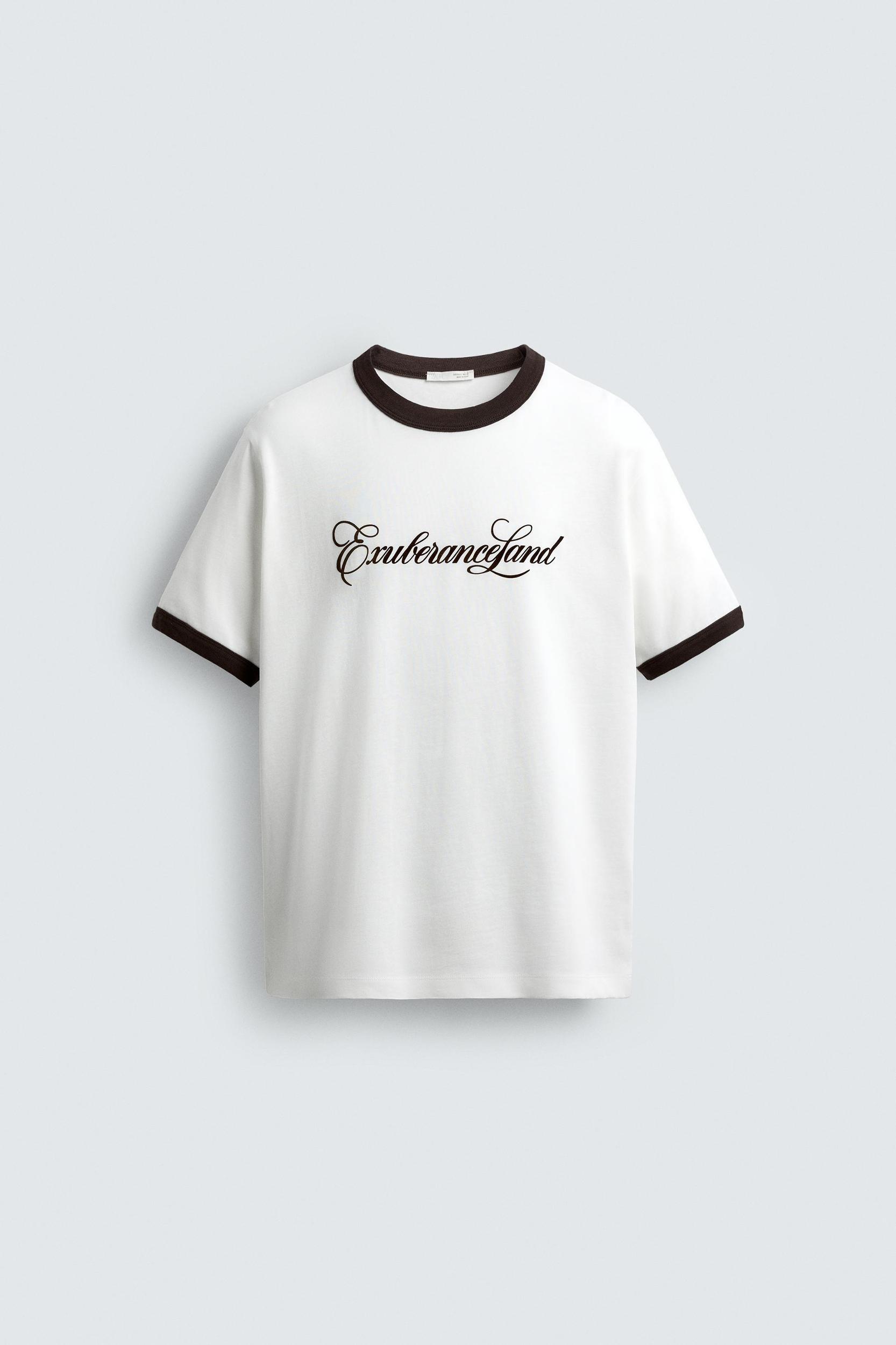 CONTRAST TEXT RIB T-SHIRT Product Image