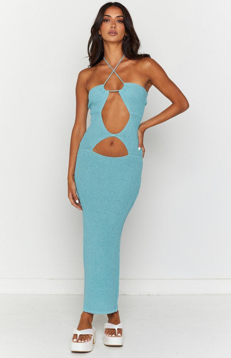 Renata Blue Cut Out Midi Dress Product Image