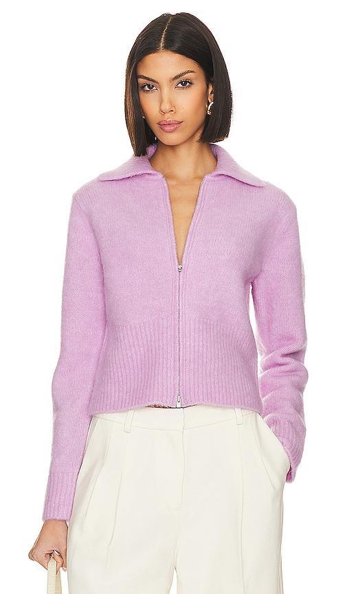 Womens Alpca-Blend Zip-Front Cardigan Product Image