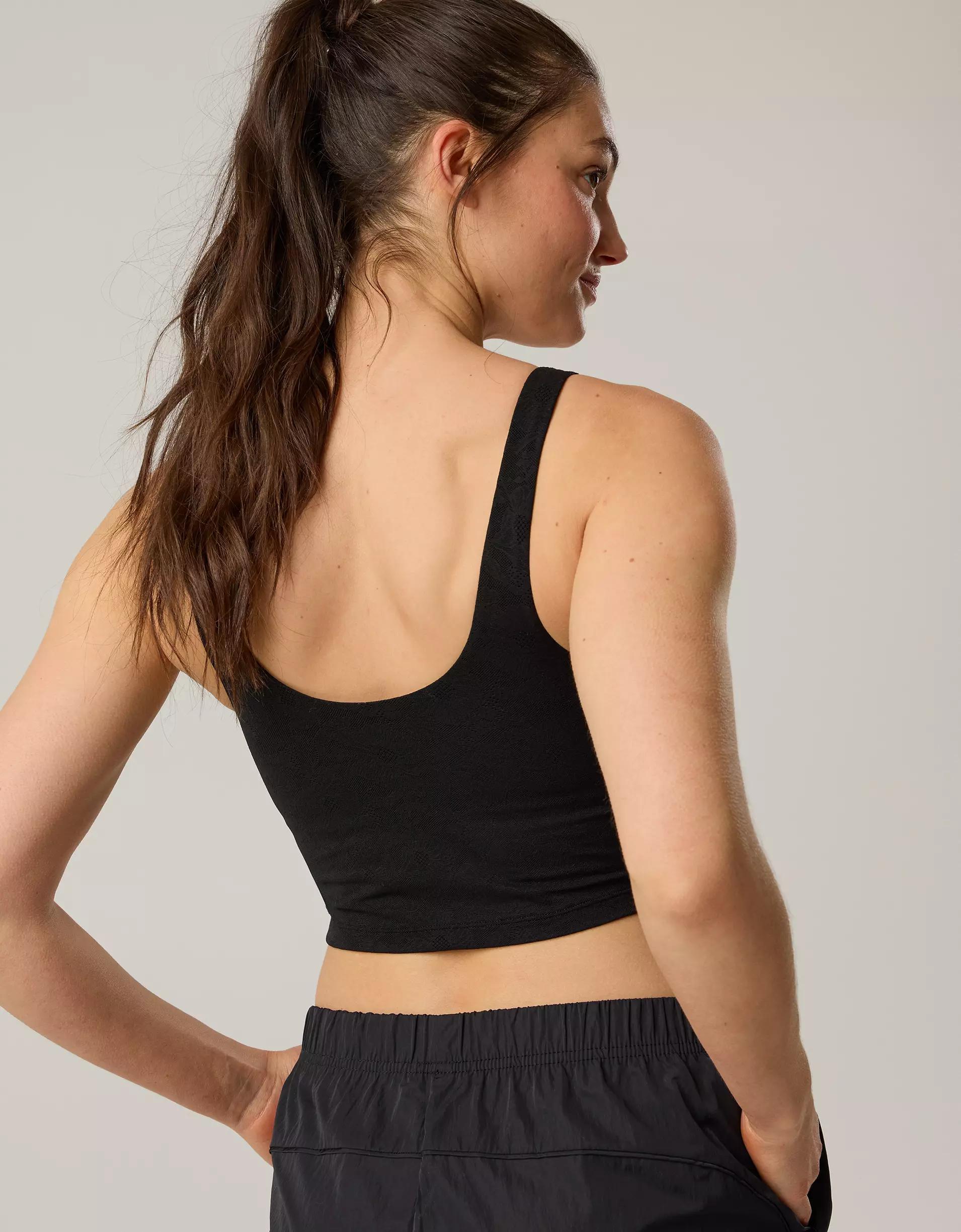 OFFLINE By Aerie Lace Low Key Longline Sports Bra Product Image