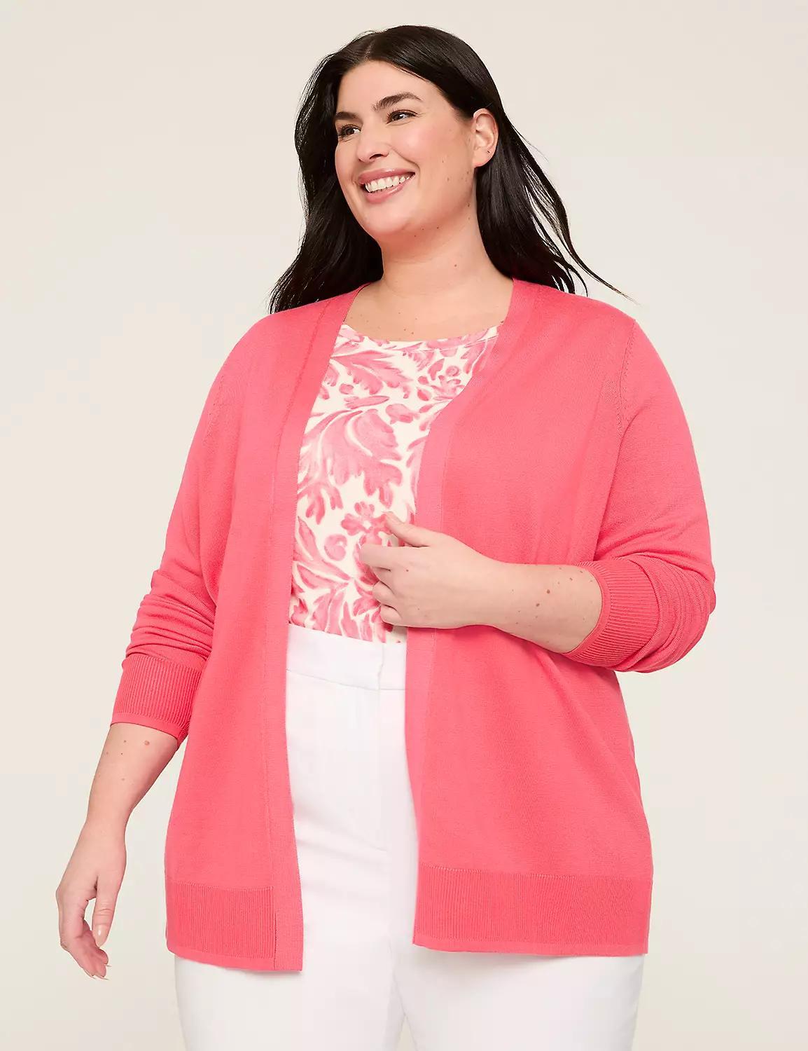 Modern Long-Sleeve Open-Front Cardigan Product Image