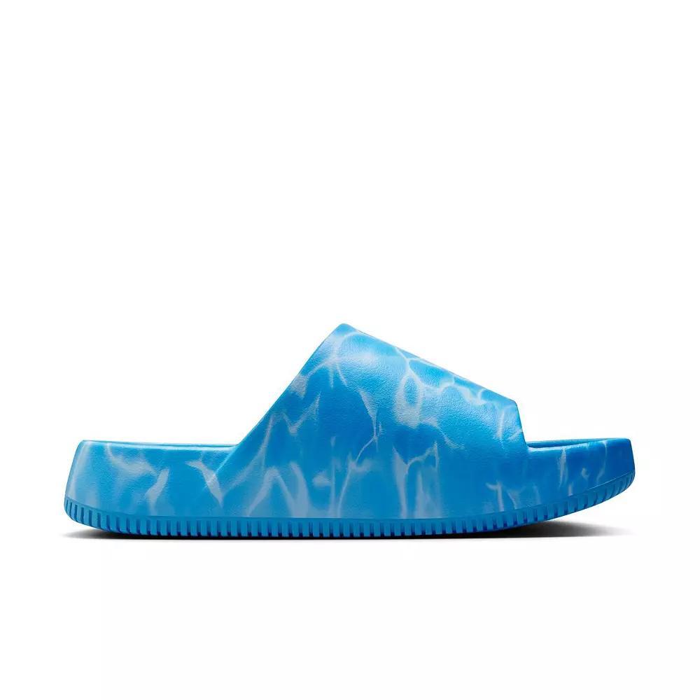 Nike Calm Slide Print Men's Sandals, Size: 7, Coast Signal Blue Product Image