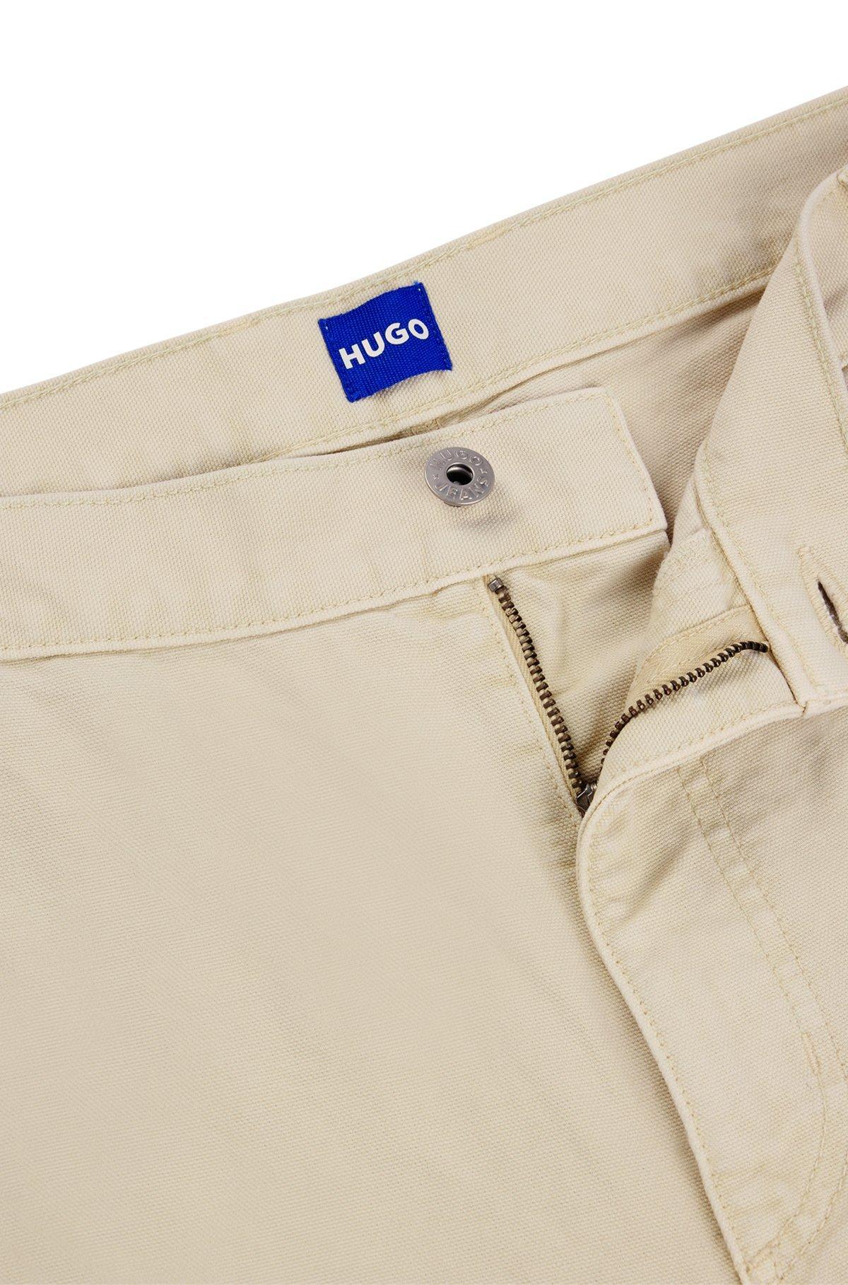 Baggy-fit trousers in cotton canvas Product Image