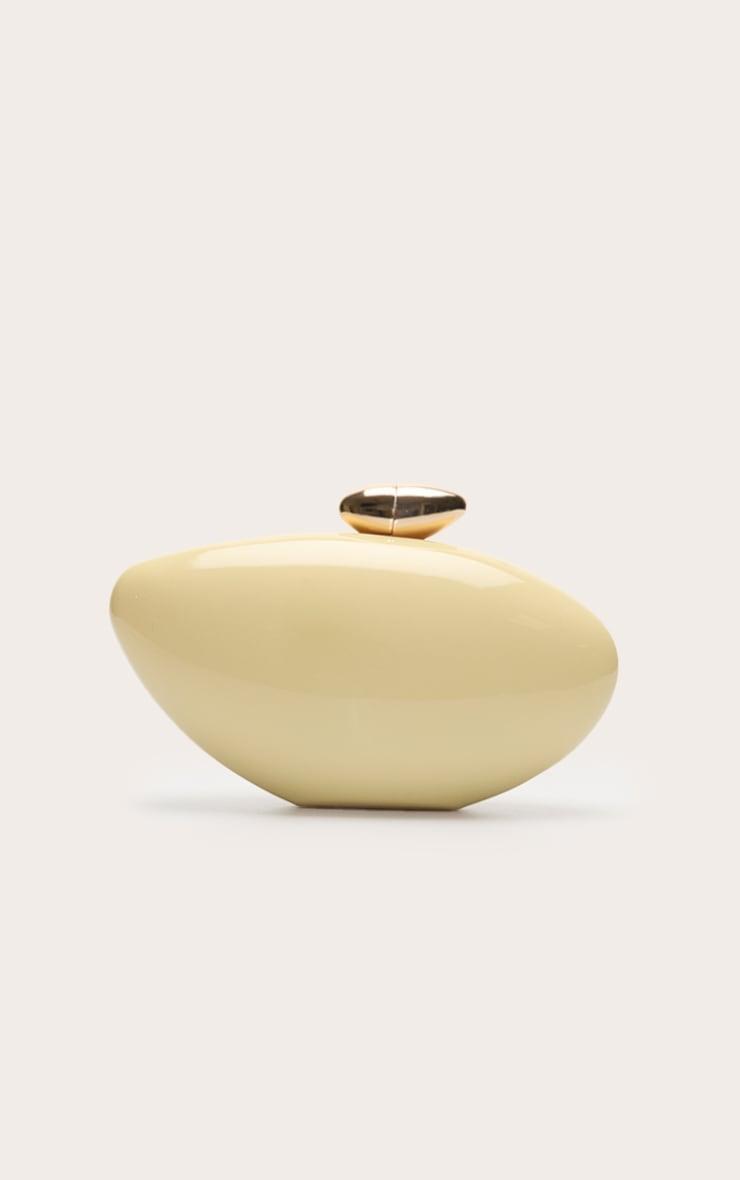 Butter Yellow Gradient Shell Gold Hardware Hard Clutch Bag Product Image