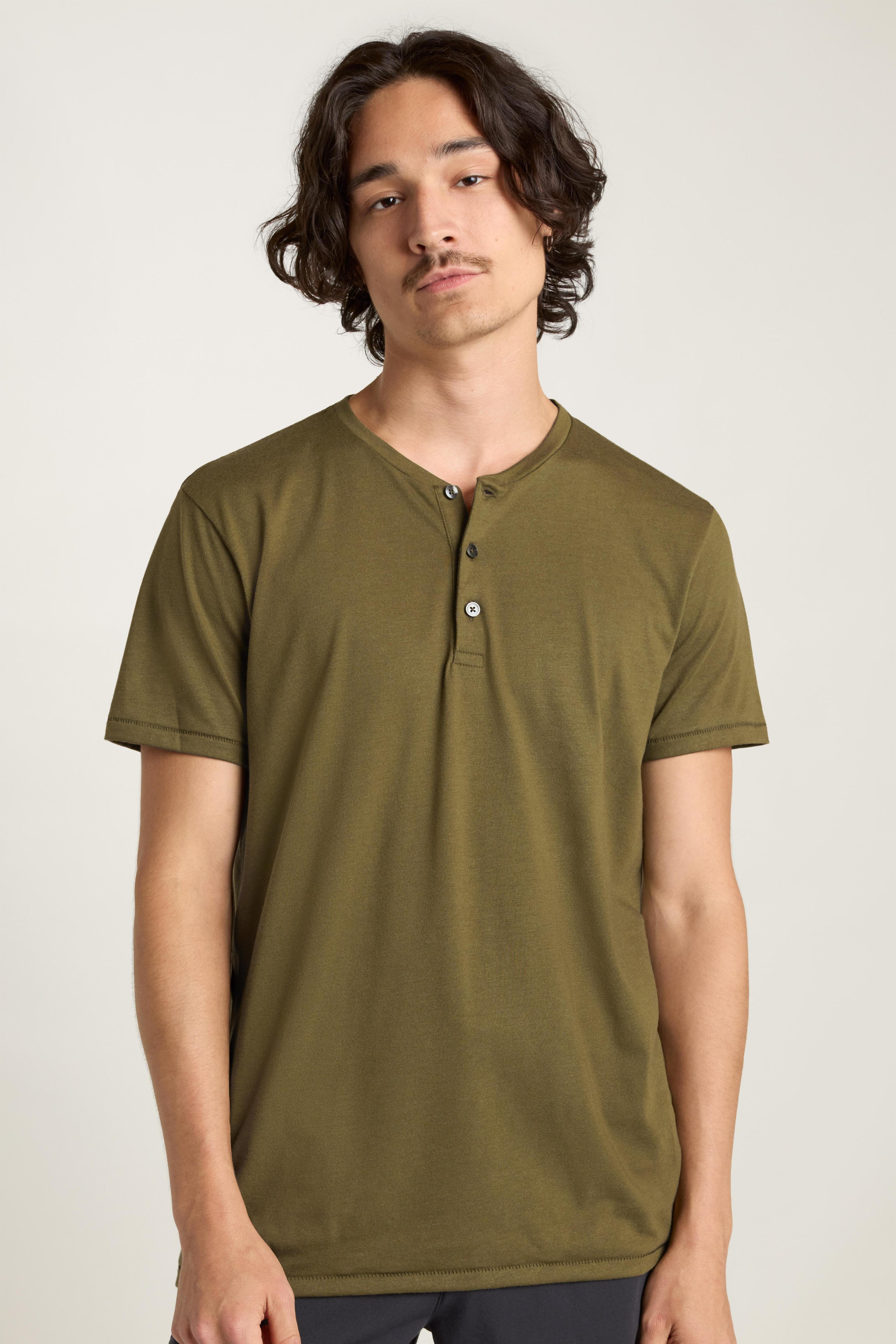 Pima Performance Short Sleeve Henley Product Image