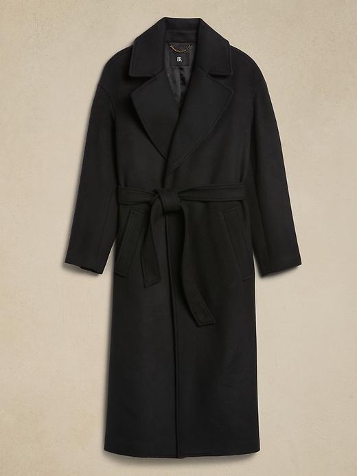 Oversized Wool-Cashmere Wrap Coat Product Image