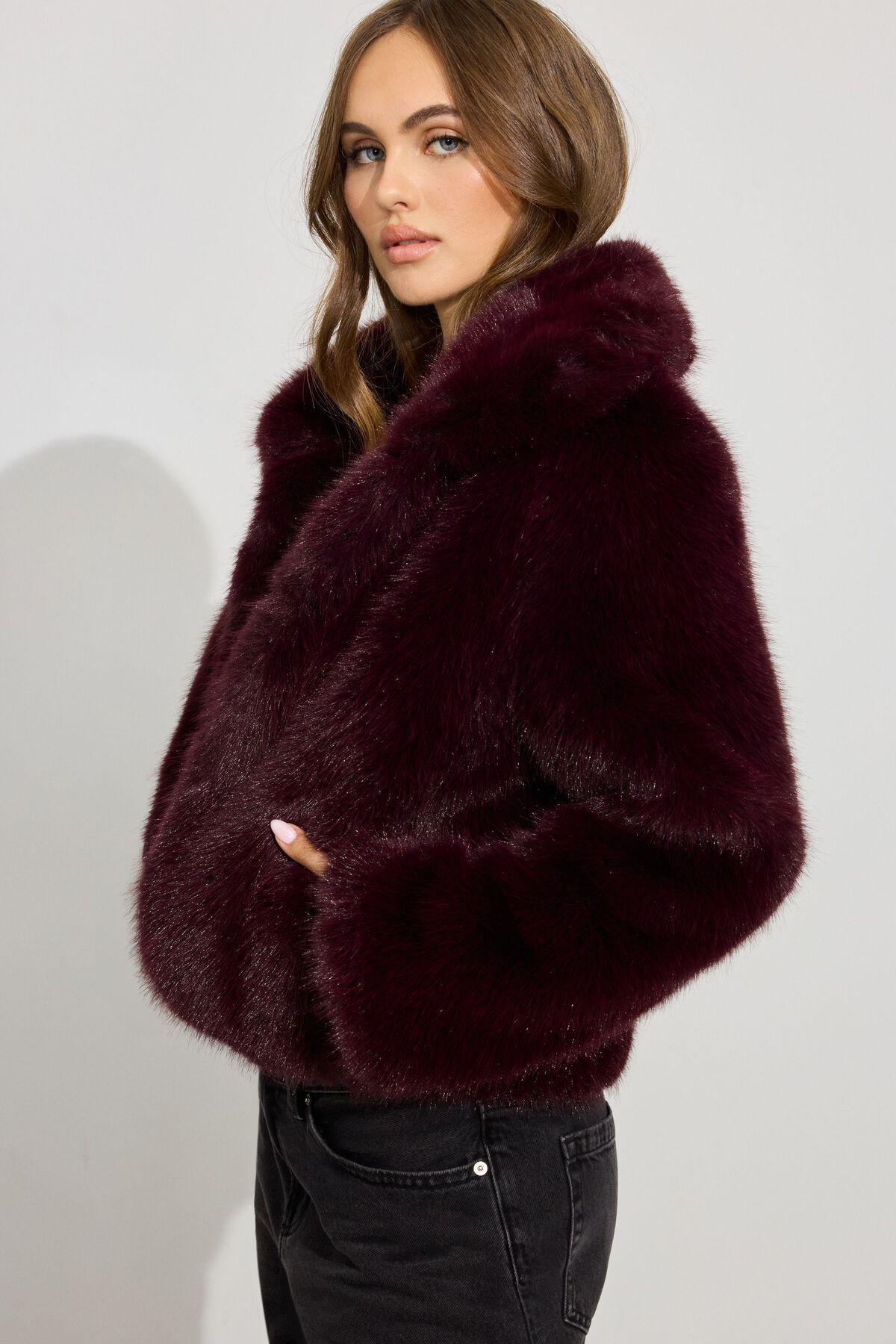 Short Faux Fur Coat Product Image