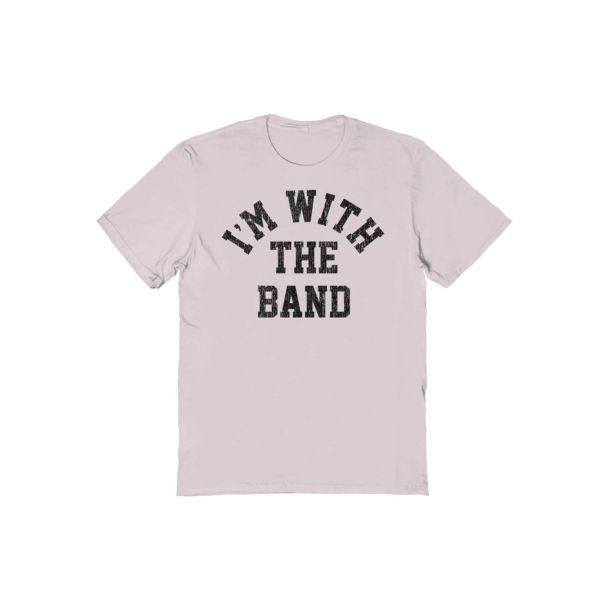 Men's COLAB89 by Threadless With The Band Graphic Tee, Size: XXL, Ice Gray Product Image