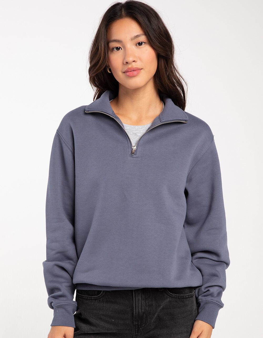 TILLYS Quarter Zip Womens Sweatshirt Product Image