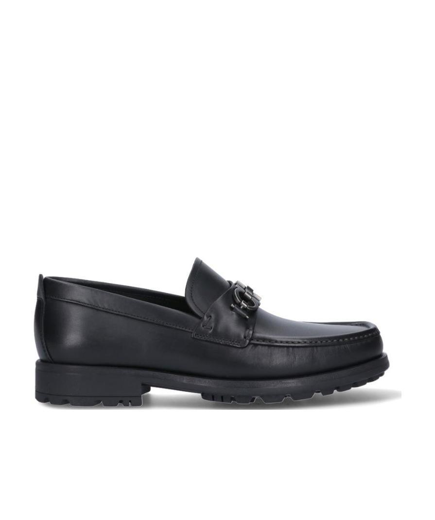 FERRAGAMO Logo Loafers In Black Product Image