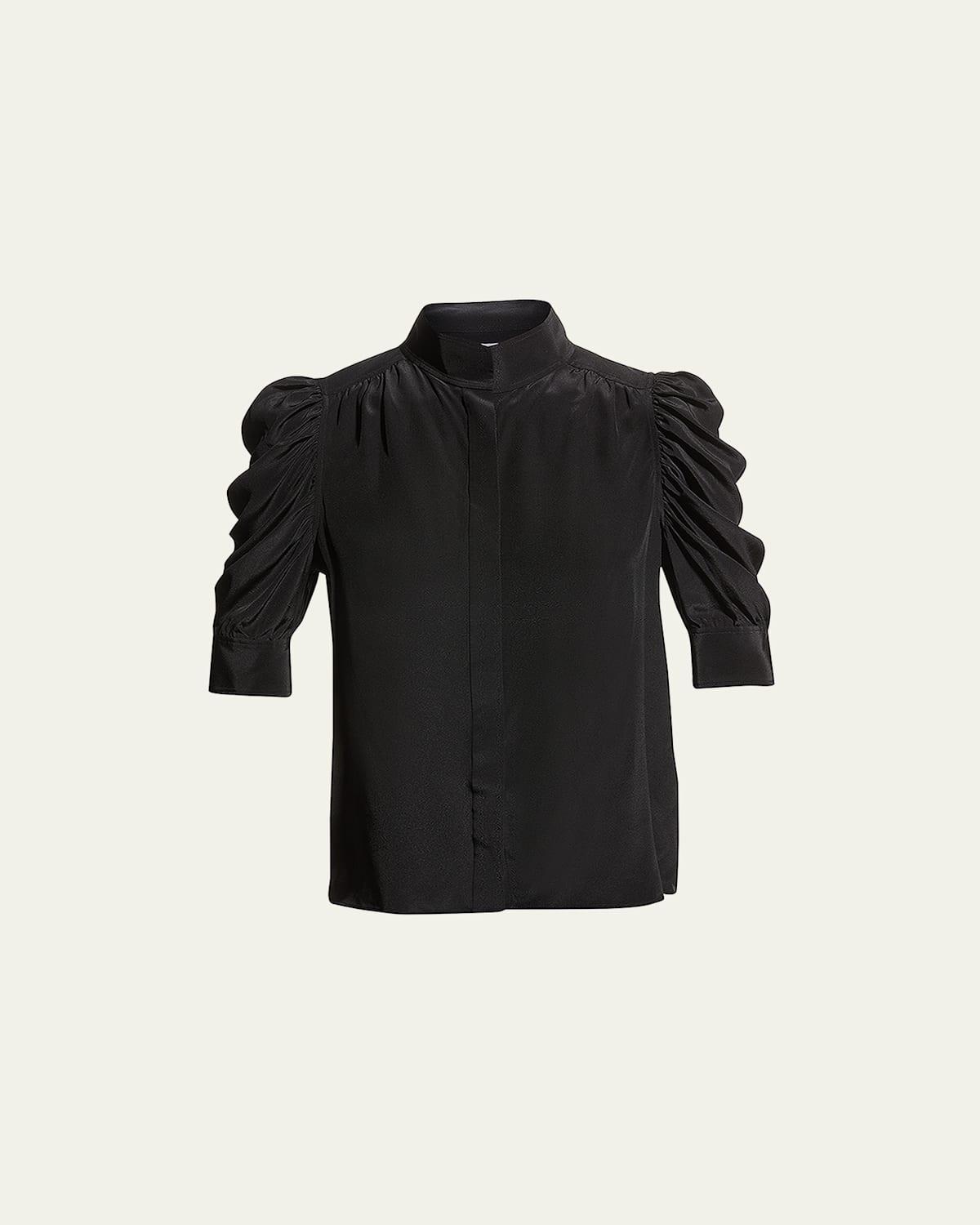Frame Gillian Puffed Shoulder Blouse Product Image