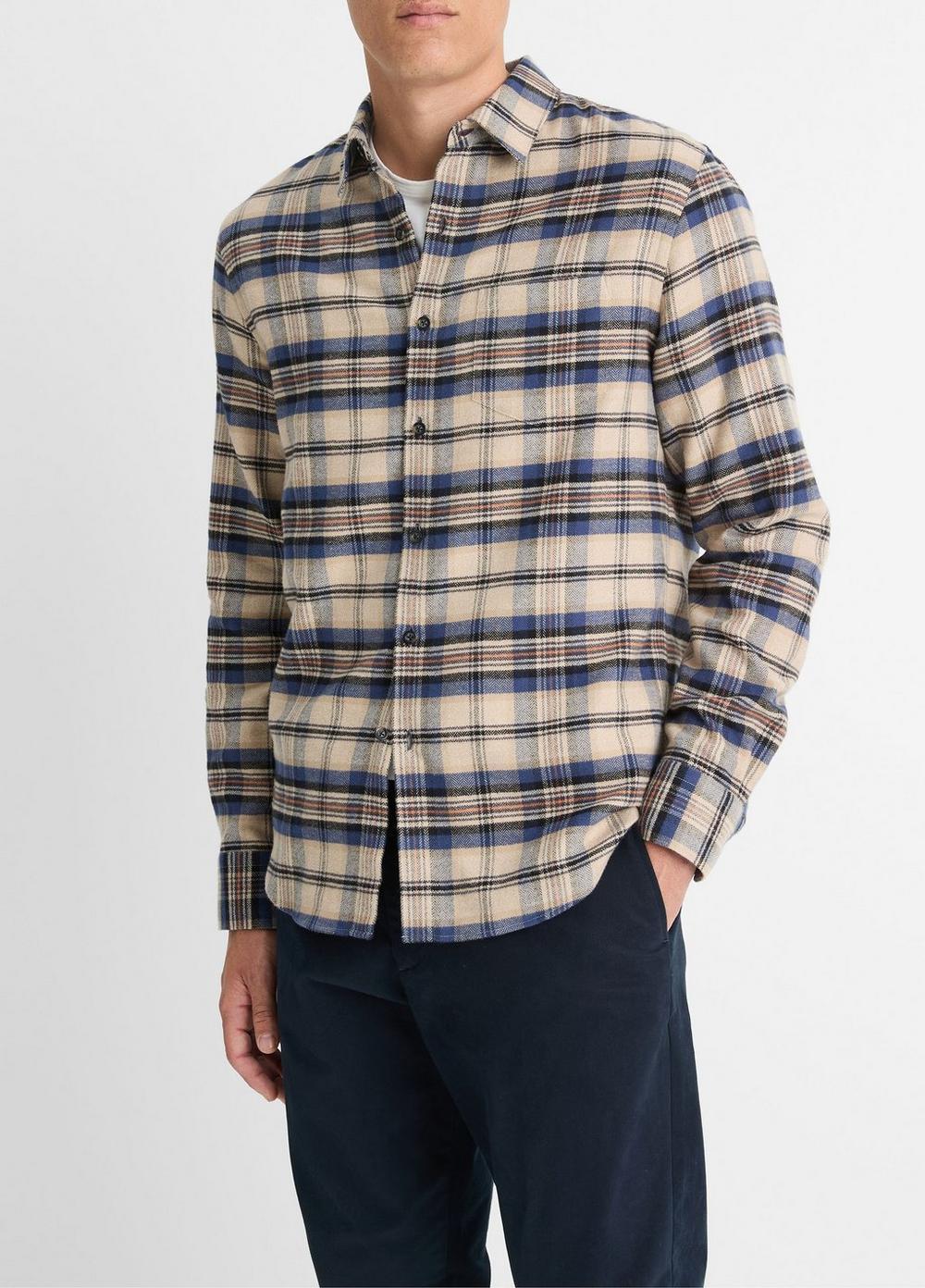 Hasley Plaid Cotton Long-Sleeve Shirt Product Image