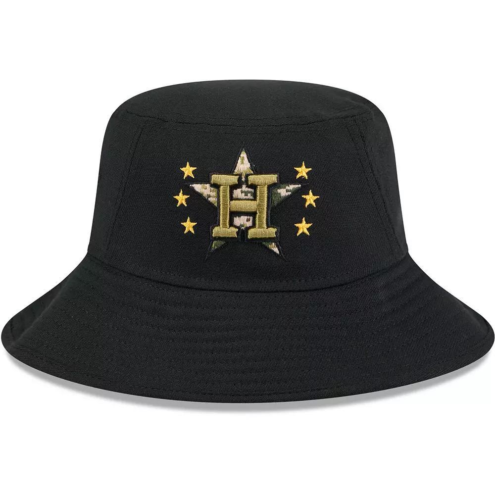 Men's New Era Black Houston Astros 2024 Armed Forces Day Bucket Hat Product Image