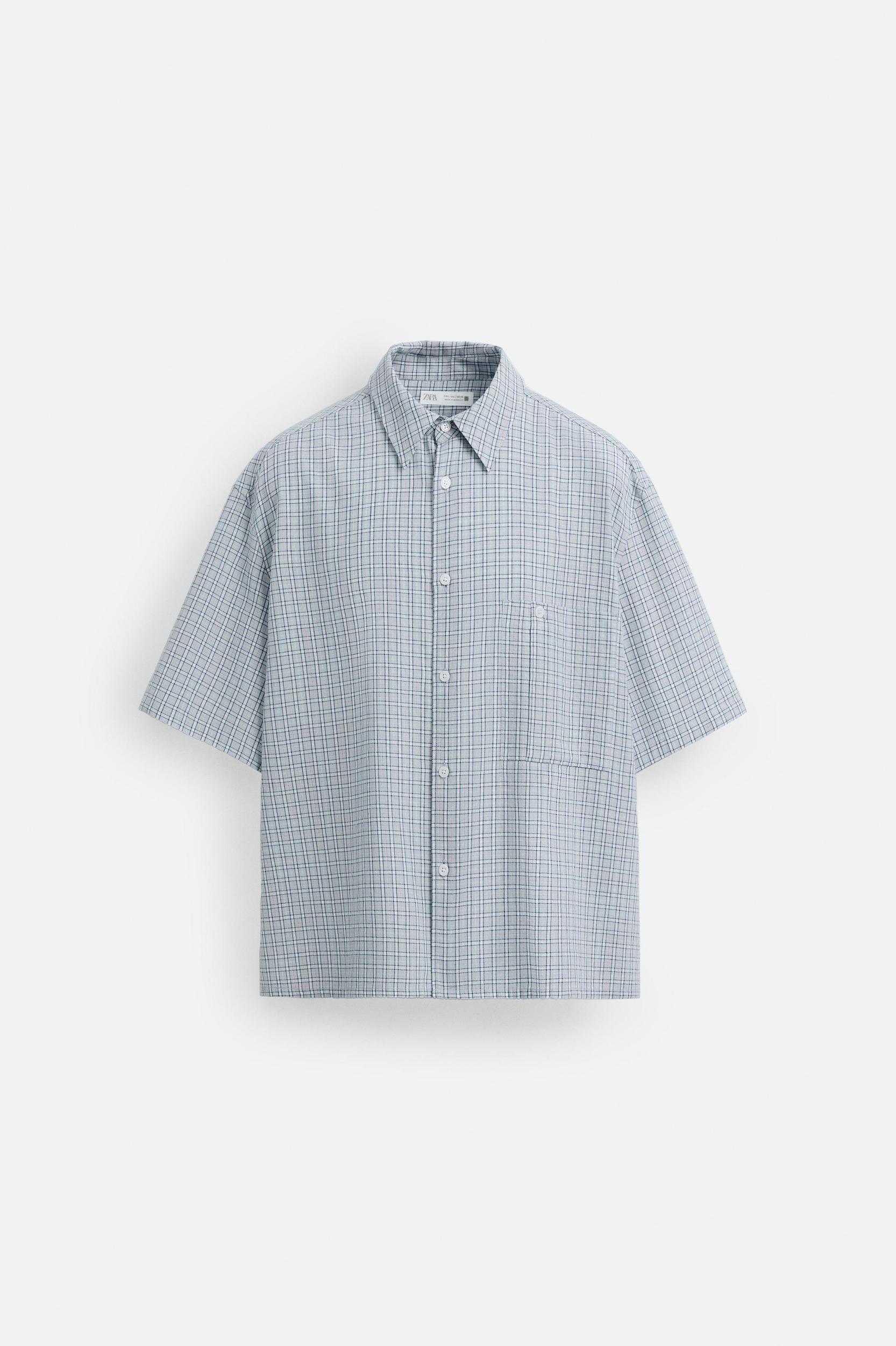 RELAXED FIT PLAID SHIRT Product Image