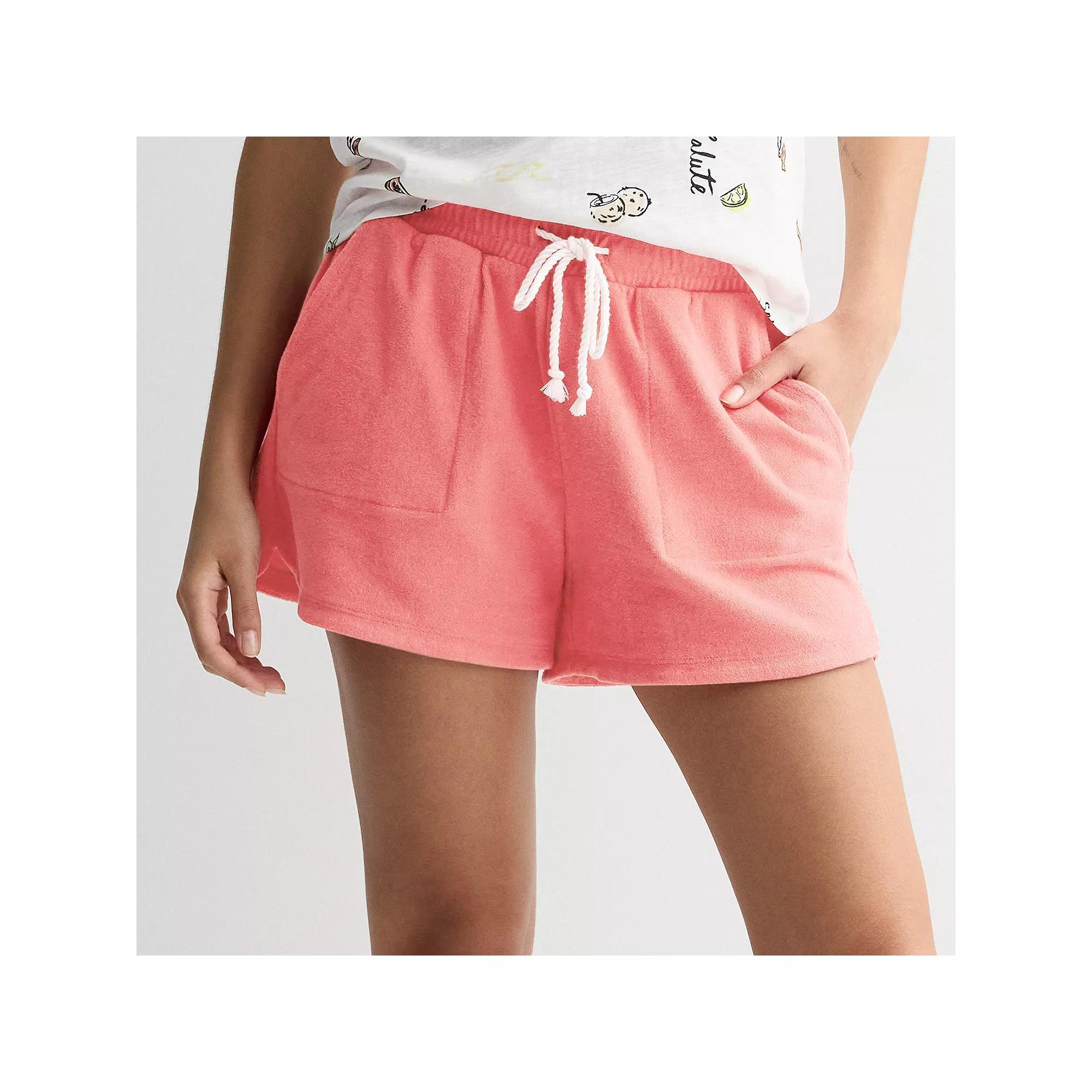 Women's Sonoma Goods For Life® Towel Terry Midi Shorts, Size: XL, Blue Product Image