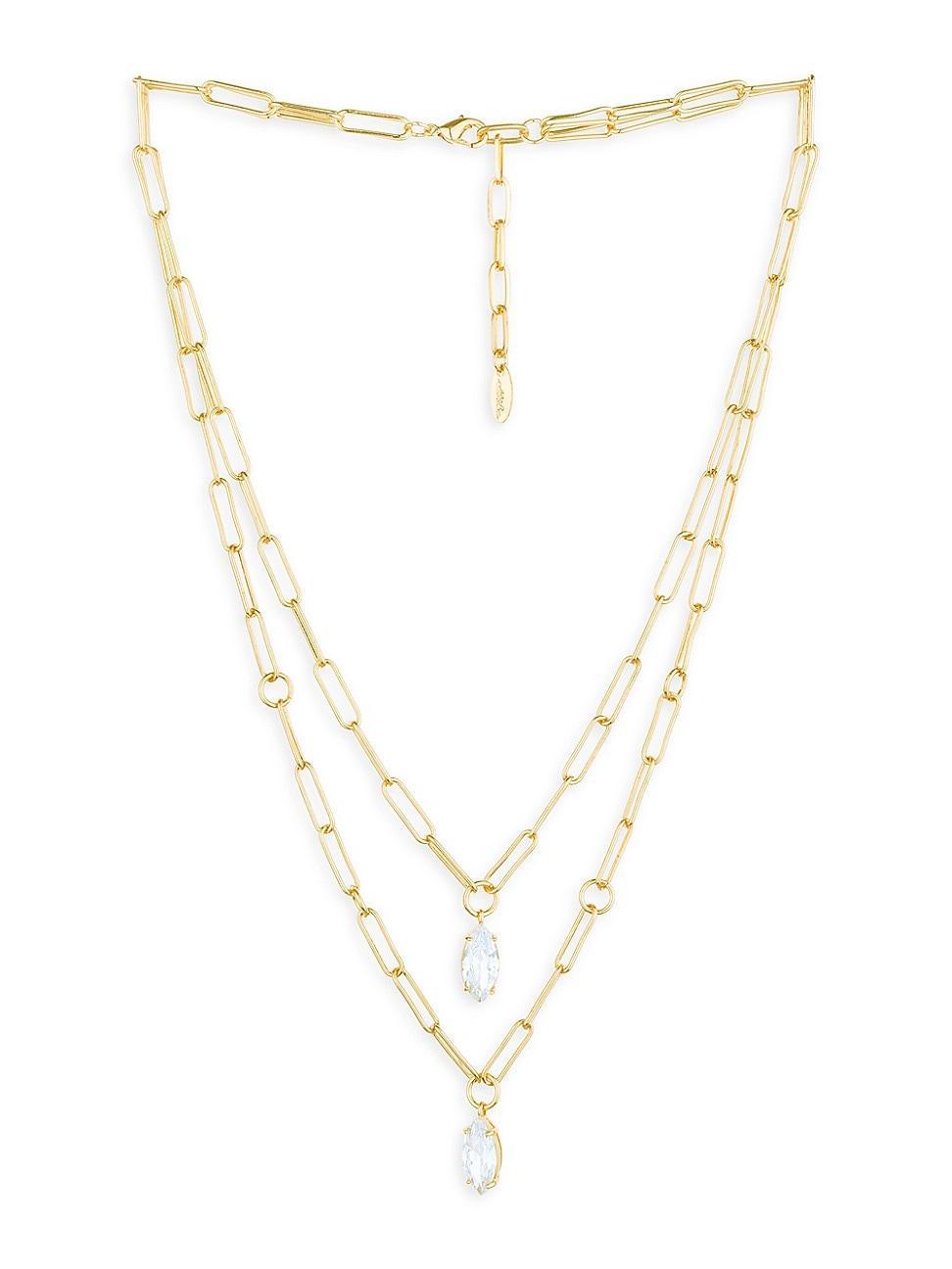 Ettika Double Layer Crystal Pendant Necklace, 18-20 Product Image