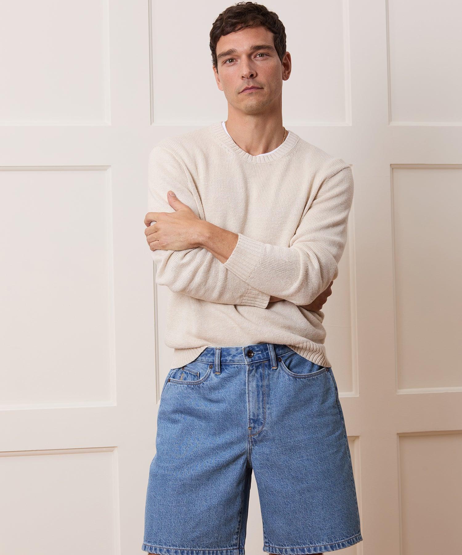 Linen Crewneck Sweater Product Image