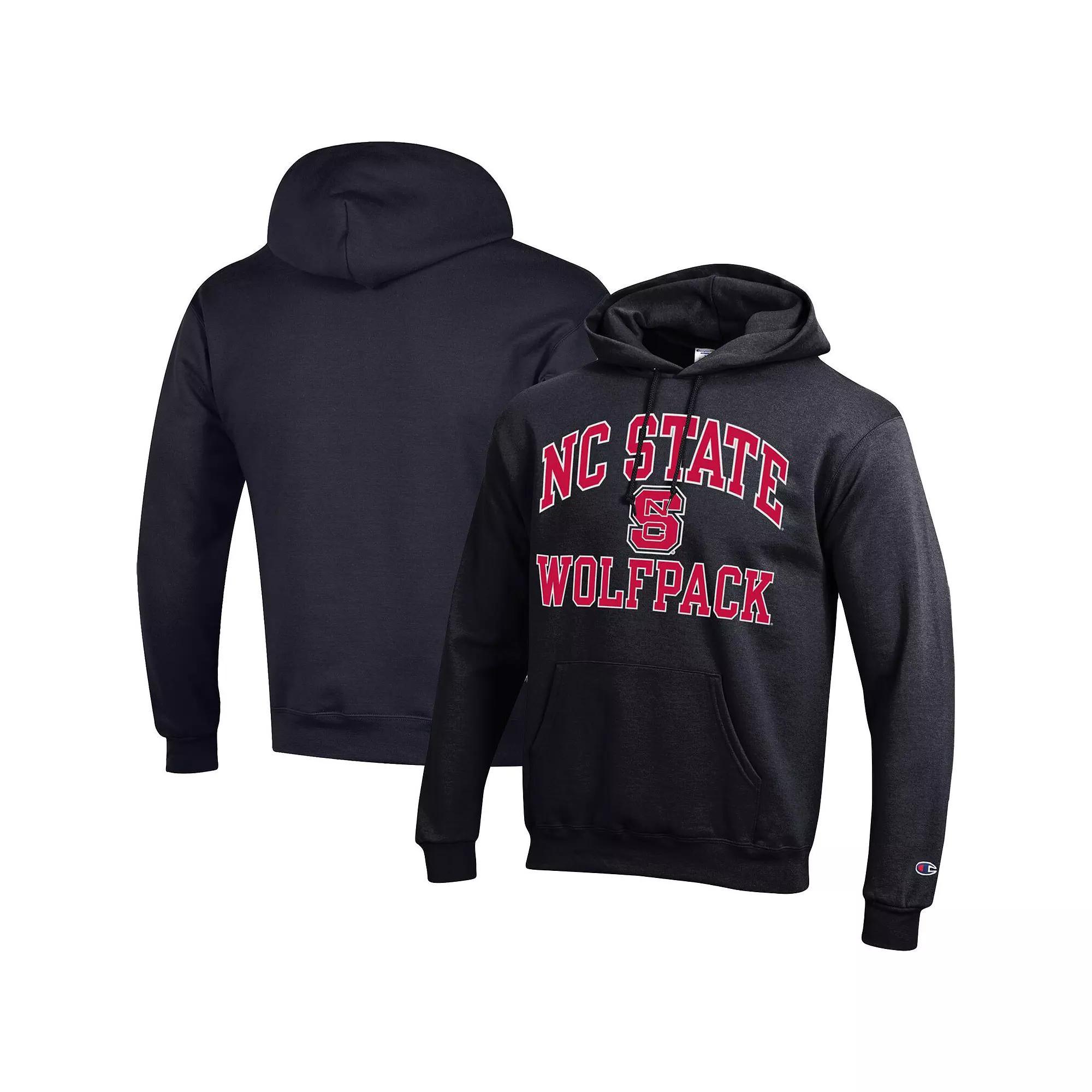 Men's Champion Black NC State Wolfpack High Motor Pullover Hoodie, Size: Large, Nst Black Product Image