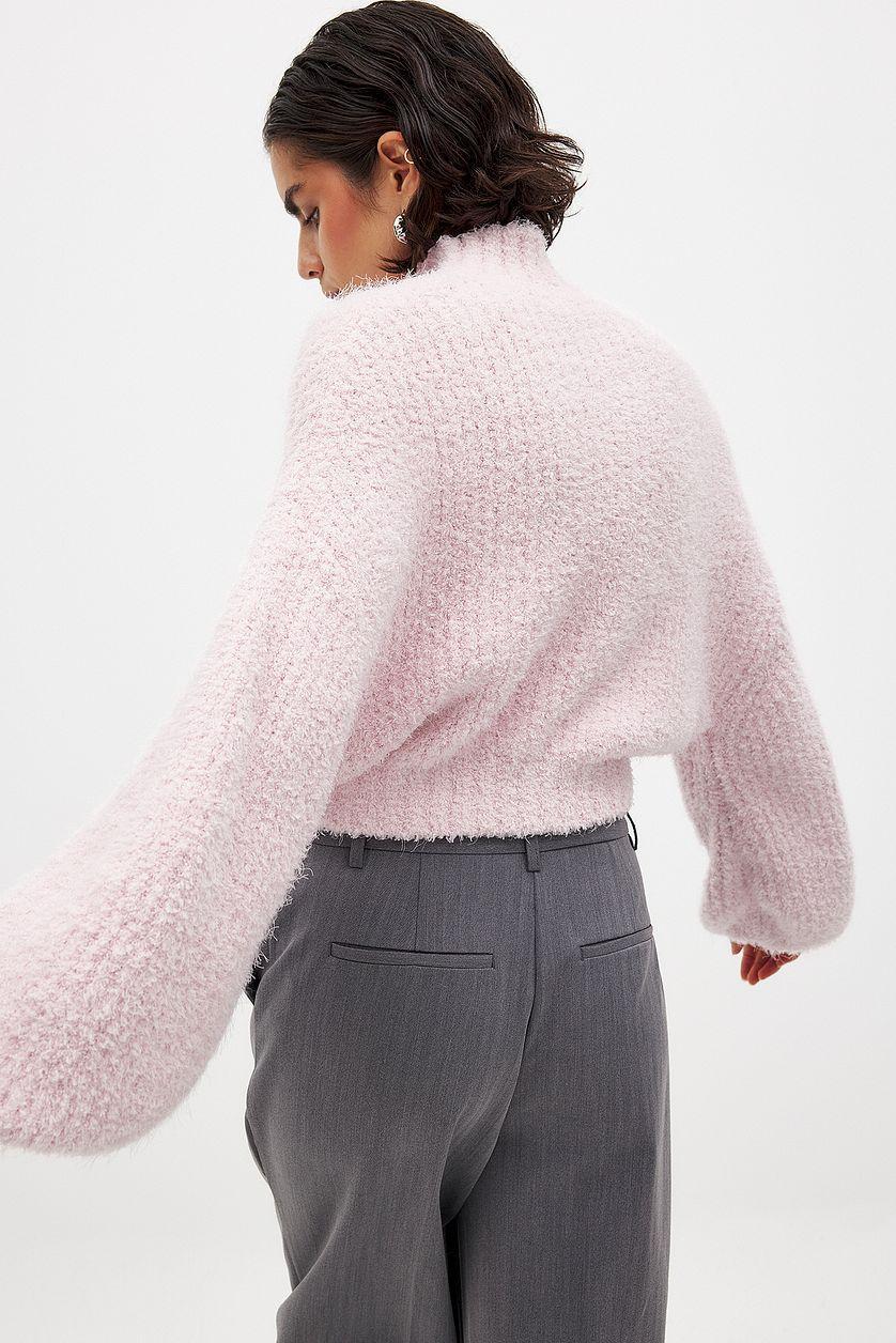 Fluffy Knitted Turtleneck Sweater Product Image
