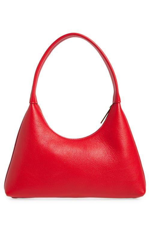 MANSUR GAVRIEL Mini Candy Leather Hobo Bag In Red Product Image