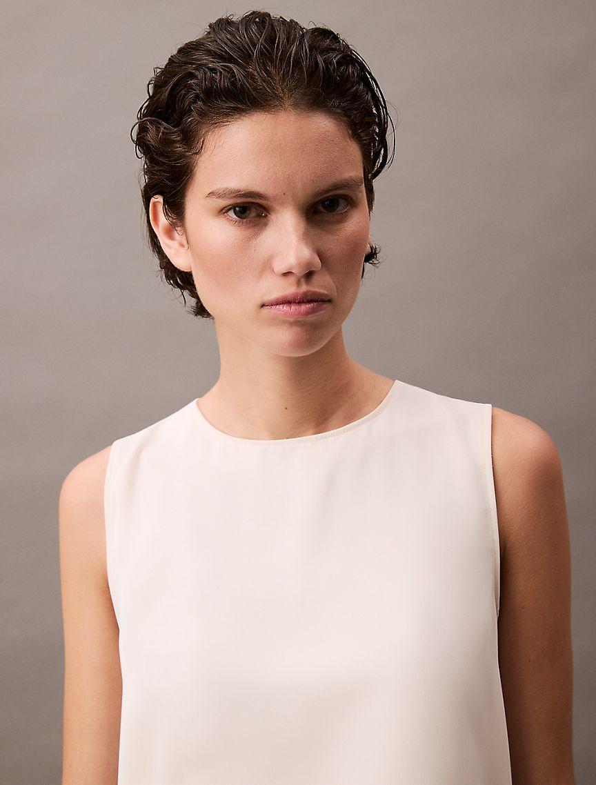 Solid Crewneck Shell Tank Product Image