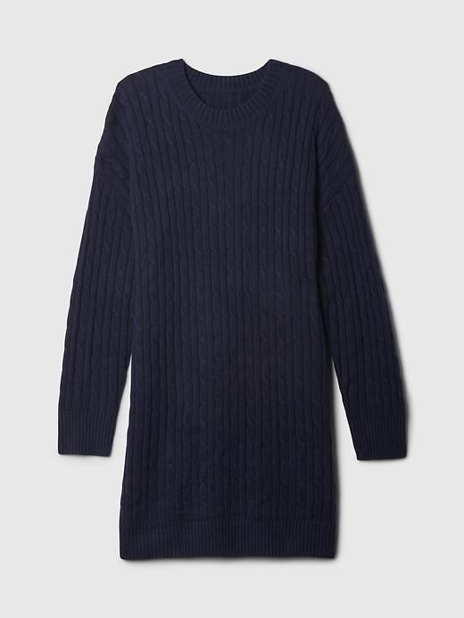 CashSoft Cable-Knit Mini Sweater Dress Product Image