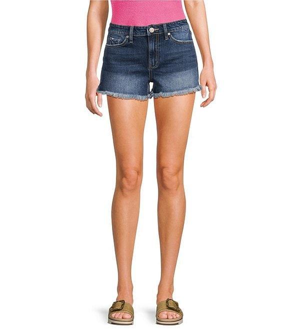 YMI Jeanswear High Rise Fray Hem Shorts Product Image