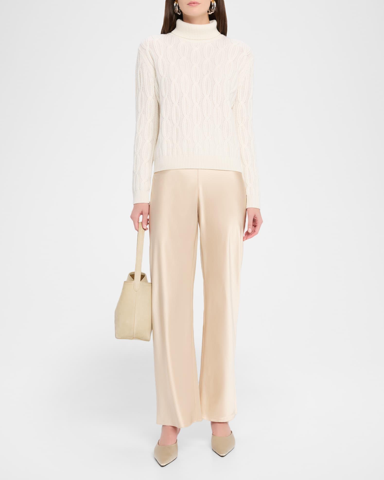 Straight-Leg Silk Pants Product Image