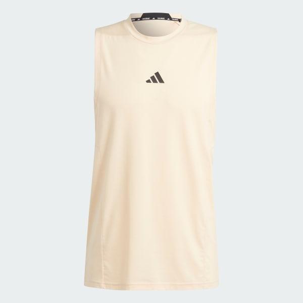 adidas Designed for Training Workout Tank Top Crystal Sand M Mens Product Image