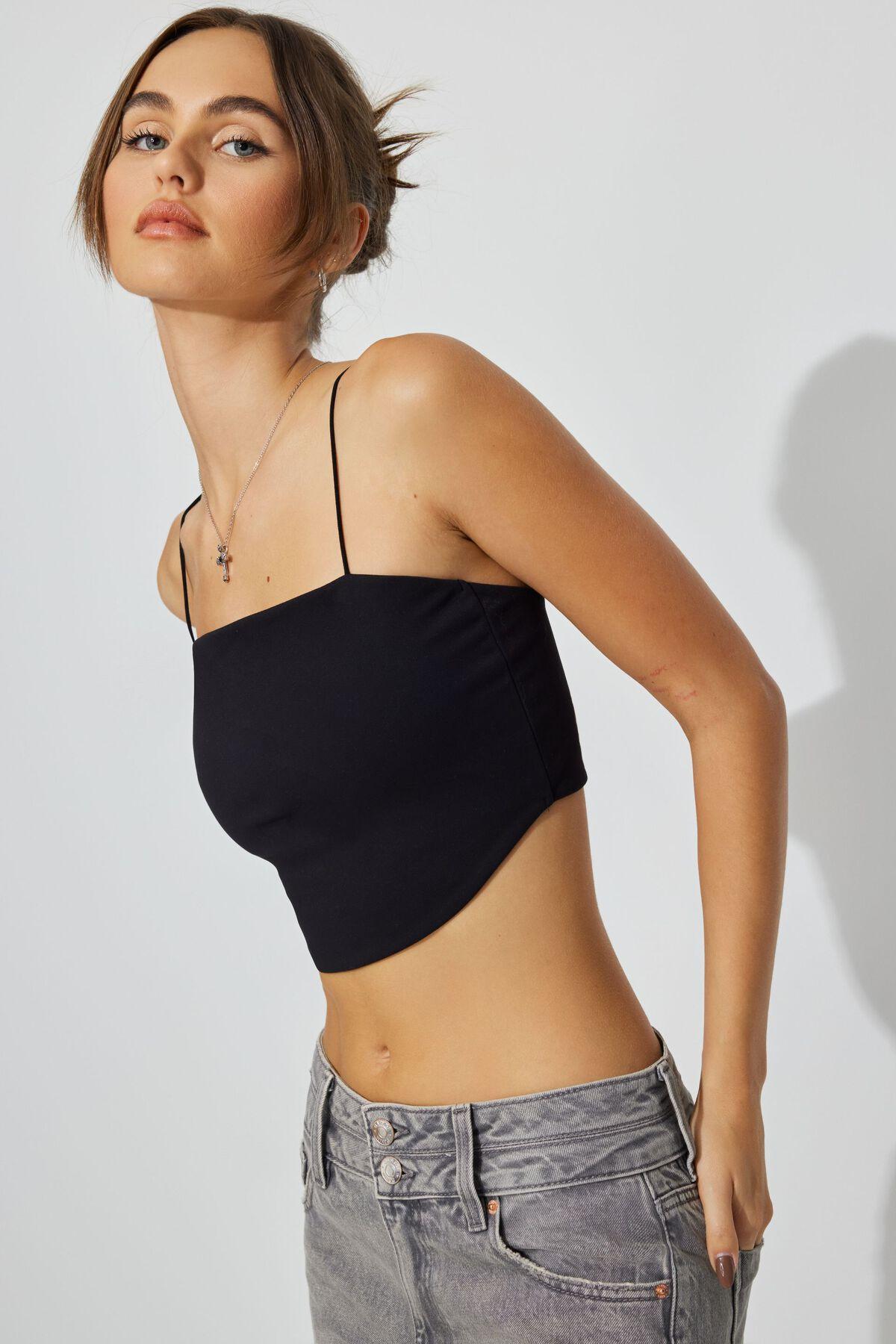 Straight Neck Crop Cami Top Product Image