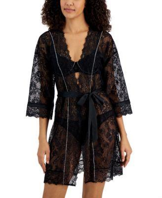 I.n.c. International Concepts Womens Embellished Lace Robe, Created for Macys Product Image