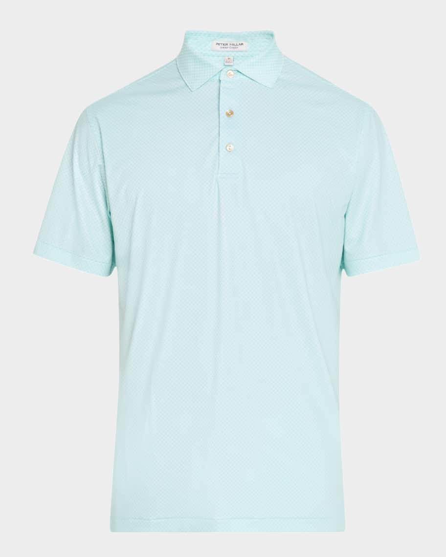 Mens Geometric Performance Polo Shirt Product Image