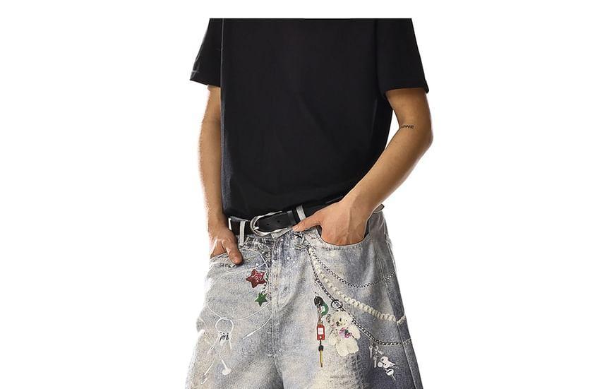Mid Rise Patterned Print Jorts Product Image