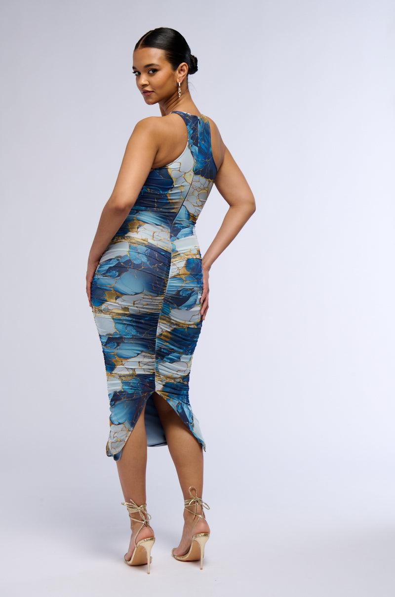 LORRAINE PRINTED MESH MIDI DRESS Product Image