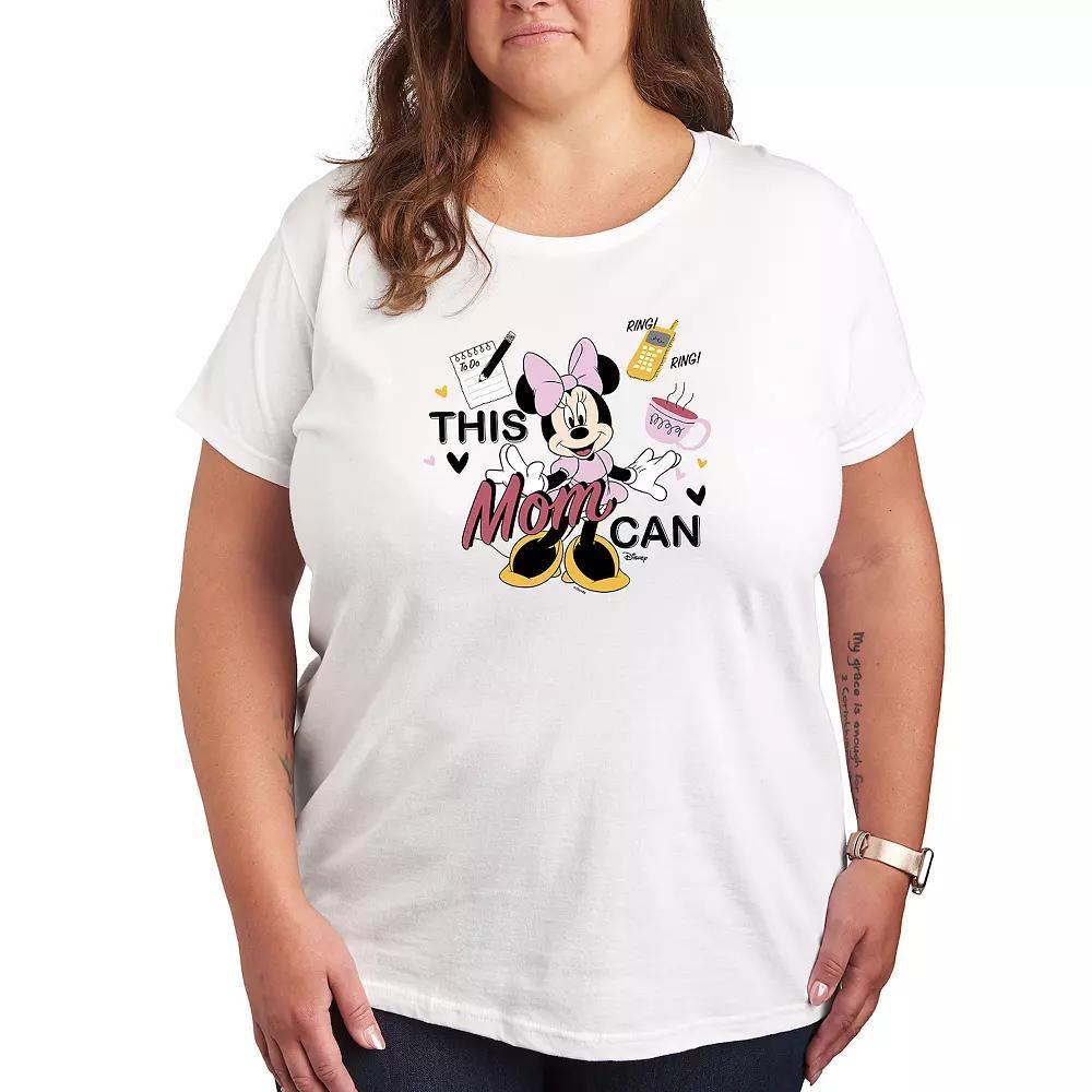 Disney's Minnie Mouse Plus This Mom Can Graphic Tee, Women's, Size: 4XL, White Product Image