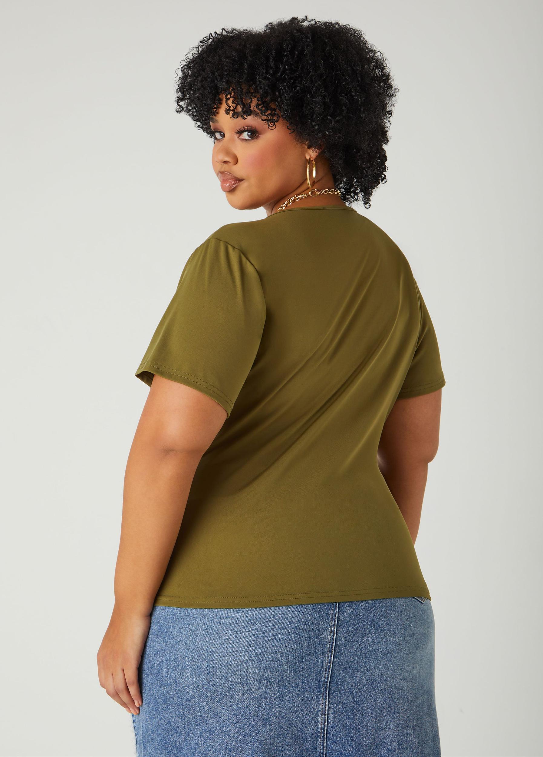 Faux Wrap Jersey Top Product Image